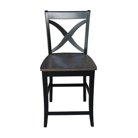 International Concepts Cosmo Counter Height Stool, 24" Seat Height, Coal S75-142